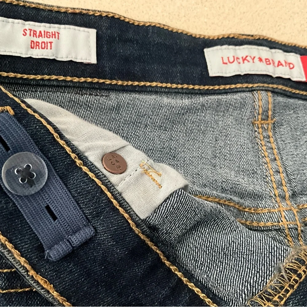 LUCKY Sz 16 Boys Jeans / 28.5” Inseam Dark Wash Denim Slim Fit Straight Leg Boys
